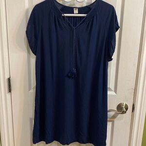 Old Navy Lightweight Beach Dress Navy With Tassels Women’s Size Small Summer